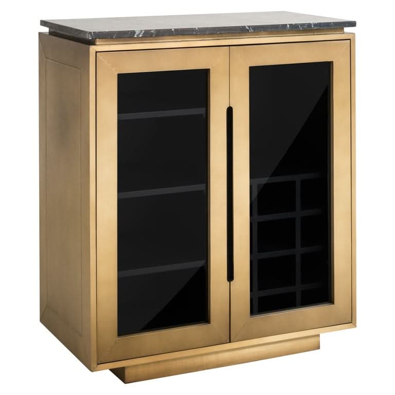 Richmond Interiors Sideboard „Finsbury“ – 2-türig in Black/Gold Sideboard Richmond Interiors