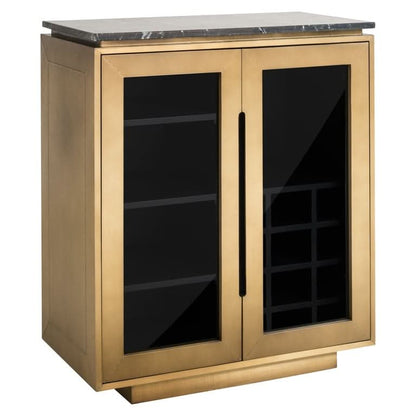 Richmond Interiors Sideboard Finsbury – 2-türig in Black/Gold Sideboard Richmond Interiors