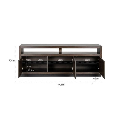 Richmond Interiors TV cabinet Bonvoy brown 3-doors (Brown) Fernsehkommode Richmond Interiors