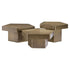 Richmond Interiors Couchtisch Hexa Set von 3 (Brushed Gold) 3er-Set Couchtisch Richmond Interiors