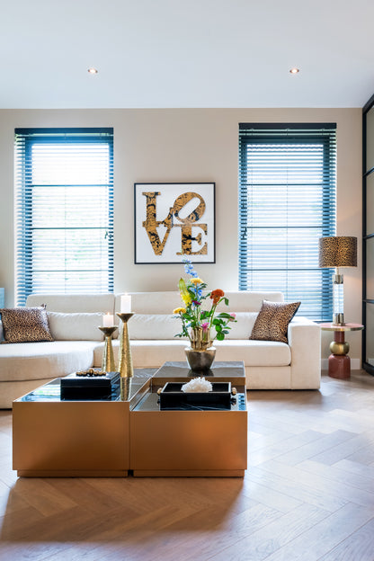 Richmond Interiors Tablett Liv black/gold