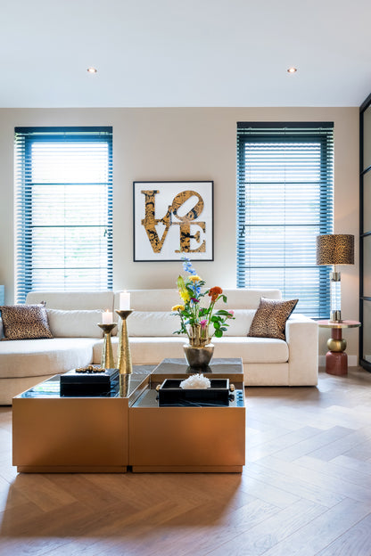 Richmond Interiors Tablett Liv black/gold