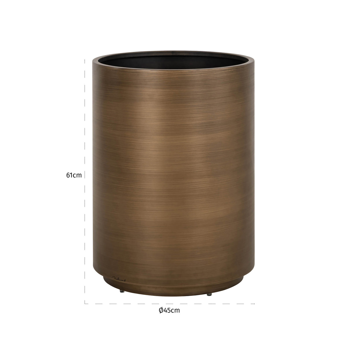 Richmond Interiors Pflanzgefäß Dira brushed gold 45Ø Richmond Interiors