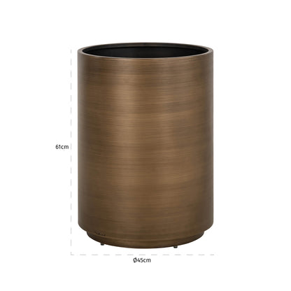 Richmond Interiors Pflanzgefäß Dira brushed gold 45Ø Richmond Interiors