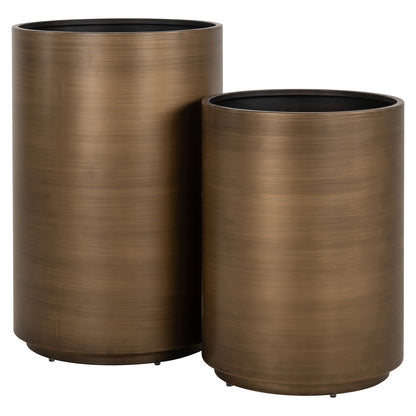 Richmond Interiors Pflanzgefäß Dira brushed gold 50Ø Richmond Interiors