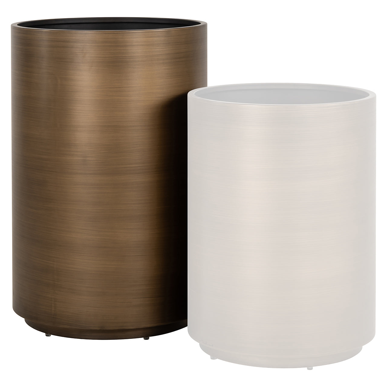 Richmond Interiors Pflanzgefäß Dira 50Ø (Brushed Gold) Pflanzenkübel Richmond Interiors