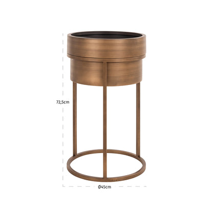 Richmond Interiors Pflanzgefäß Chadd brushed gold Pflanzgefäß Richmond Interiors