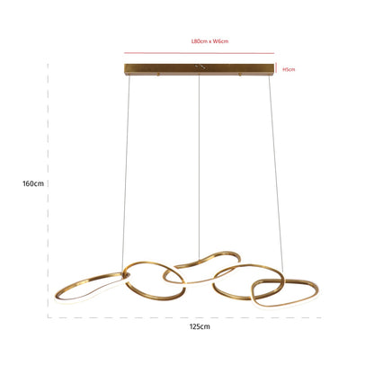 Richmond Interiors Pendelleuchte Flyn brushed gold Pendelleuchte Richmond Interiors