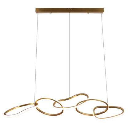 Richmond Interiors Pendelleuchte Flyn brushed gold Richmond Interiors