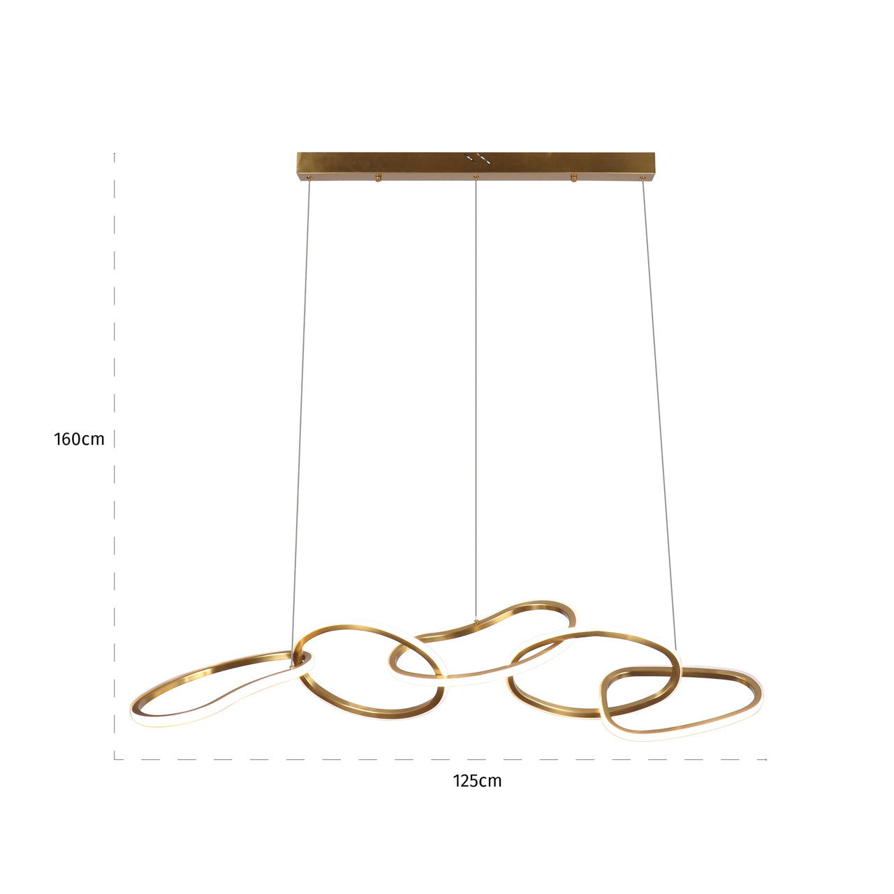 Richmond Interiors Pendelleuchte Flyn brushed gold Pendelleuchte Richmond Interiors