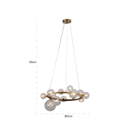 Richmond Interiors Pendelleuchte Yosie brushed gold Pendelleuchte Richmond Interiors