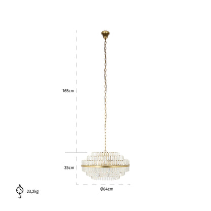 Richmond Interiors Pendelleuchte Desire brushed gold small Pendelleuchte Richmond Interiors
