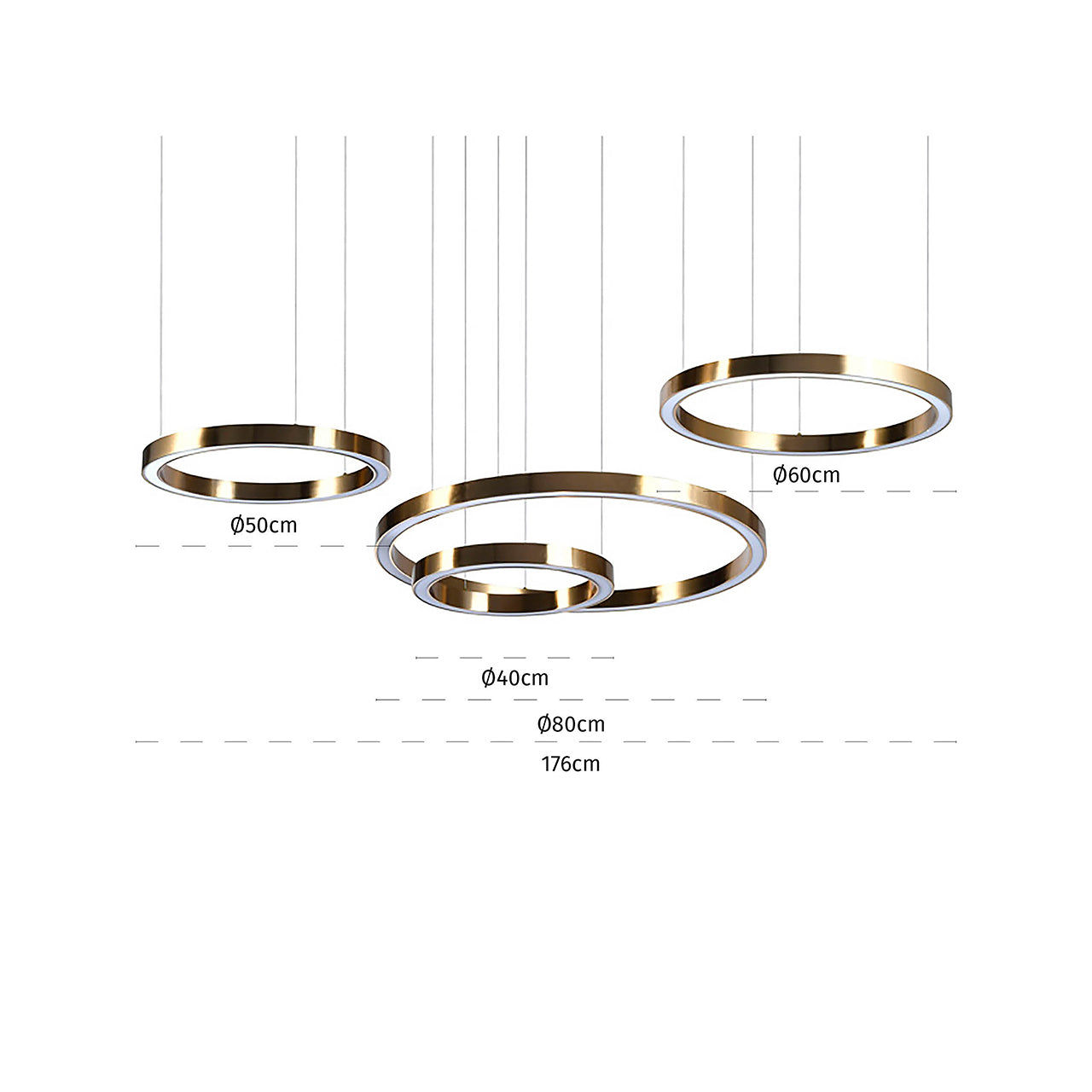 Richmond Interiors Hängelampe Lilou (Brushed Gold) Pendelleuchte Richmond Interiors
