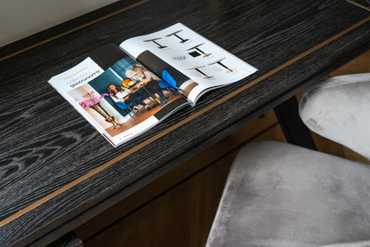 Richmond Interiors Schreibtisch Hunter black rustic Schreibtisch Richmond Interiors