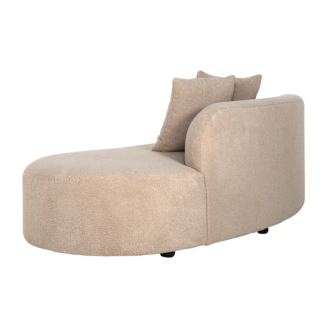 Richmond Interiors - Couch Grayson Ottomane rechtes Modul - sand furry 3-Sitzer Sofa HOMKA living