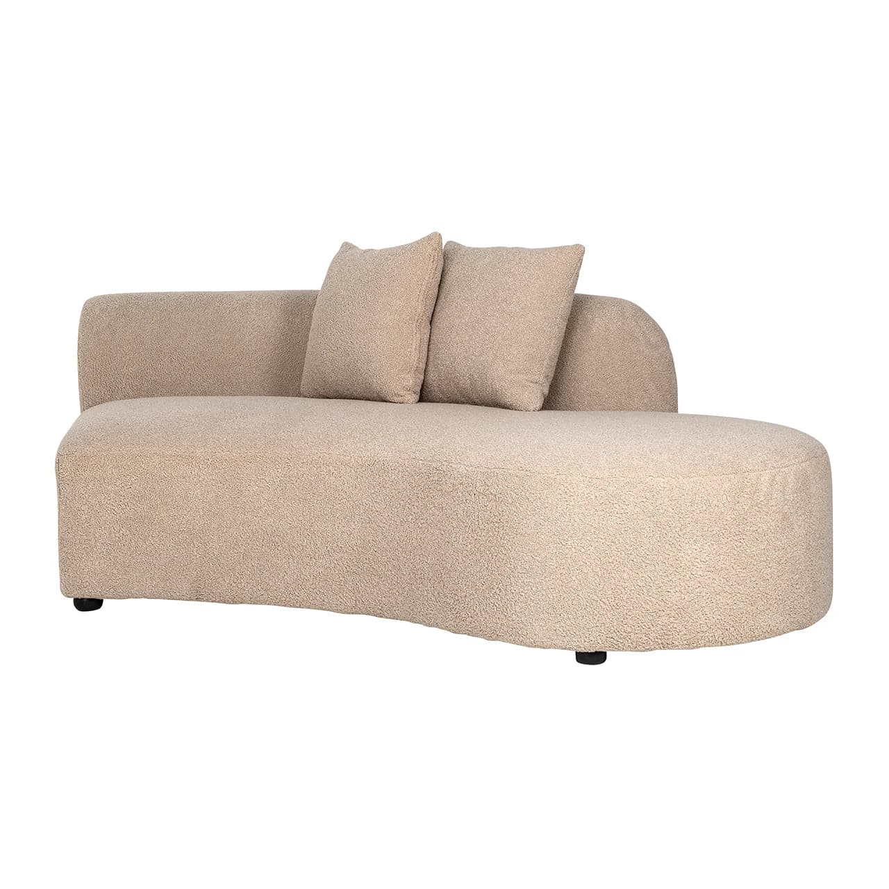 Richmond Interiors - Couch Grayson Ottomane rechtes Modul - sand furry 3-Sitzer Sofa HOMKA living