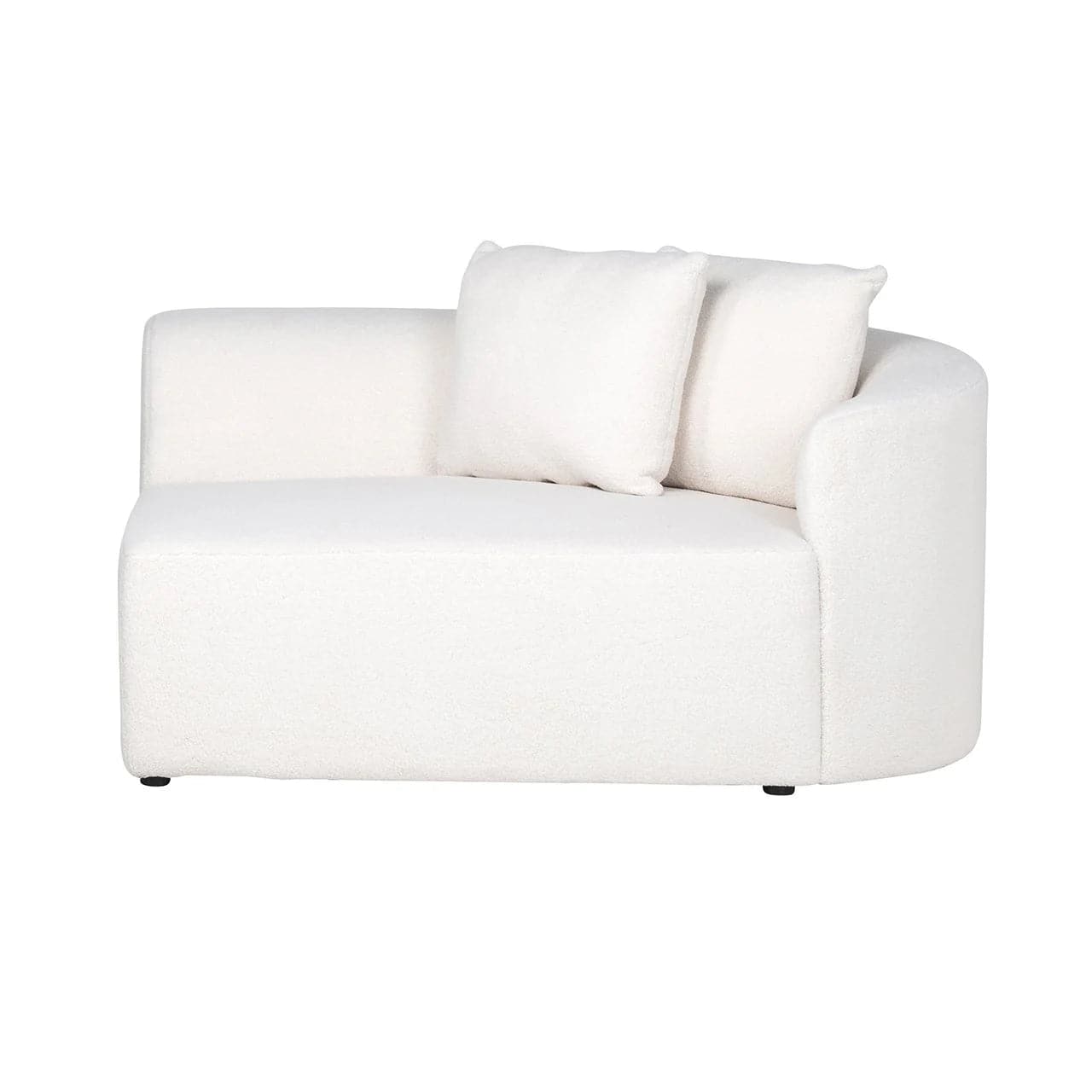 Richmond Interiors - Couch Grayson Armlehne rechtes Modul - white furry 3-Sitzer Sofa Richmond Interiors