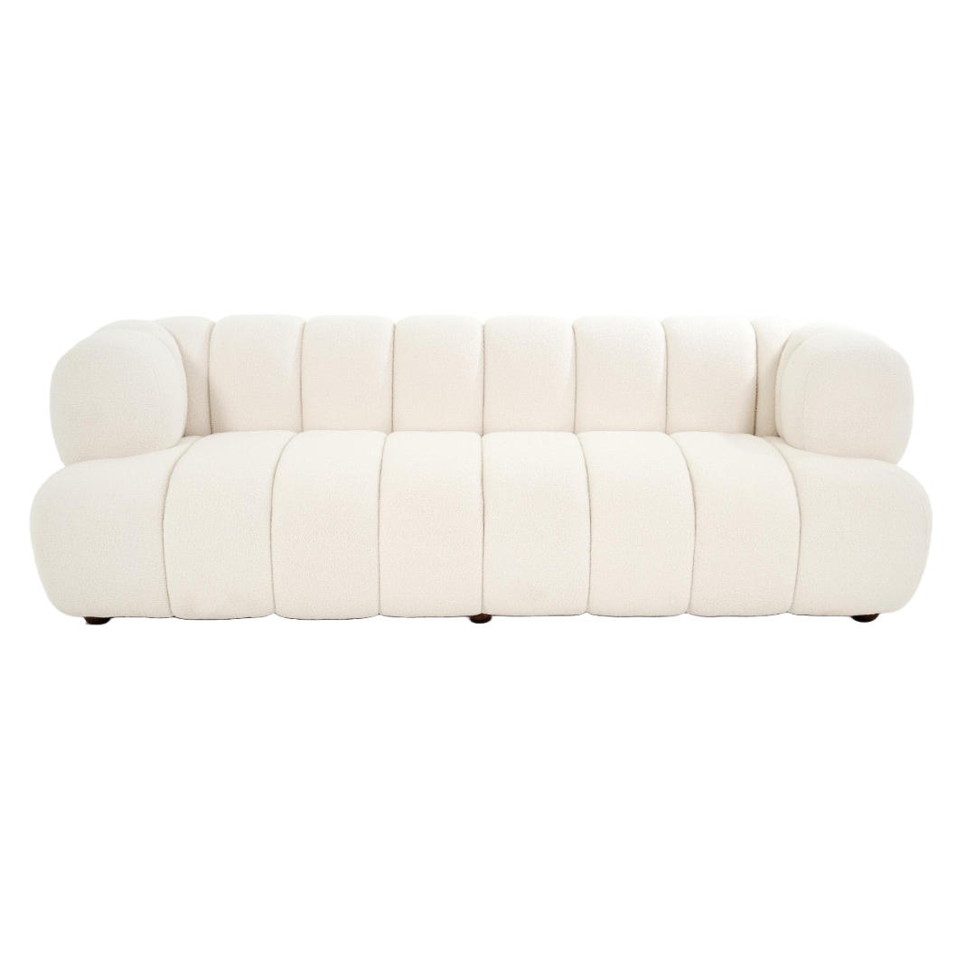 Flamant - DALLAS, Sofa, Weiß, Boucle, 3-Sitzer 3-Sitzer Sofa Flamant