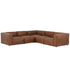 Flamant - BAILEY, Ecksofa, Leder, Cognac braun, 5-Sitzer 5-Sitzer Sofa Flamant