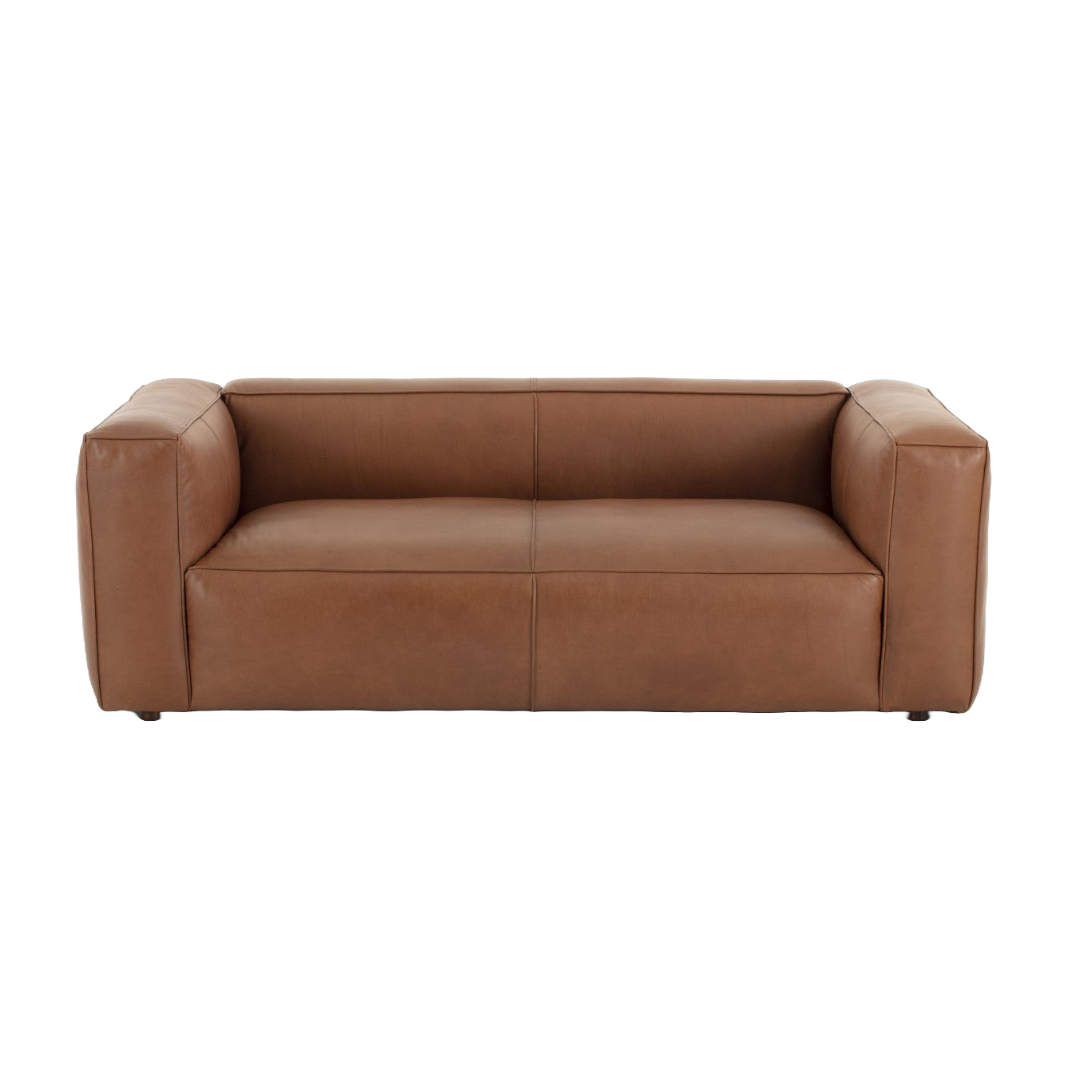 Flamant - BAILEY, Sofa, Leder, Cognac braun, 2-Sitzer 2-Sitzer Sofa Flamant