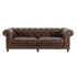 Flamant - EDINBURGH, Sofa, Chesterfield, leder, dunkelbraun, 3-Sitzer 3-Sitzer Sofa Flamant