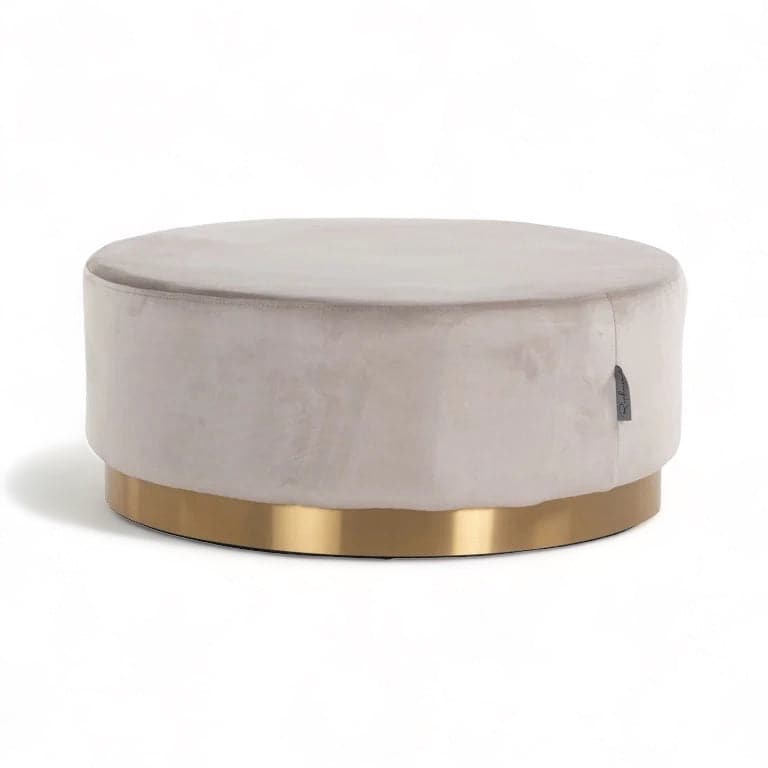 Richmond Interiors Hocker Emmy 70Ø khaki velvet (Quartz Khaki 903) Hocker Richmond Interiors