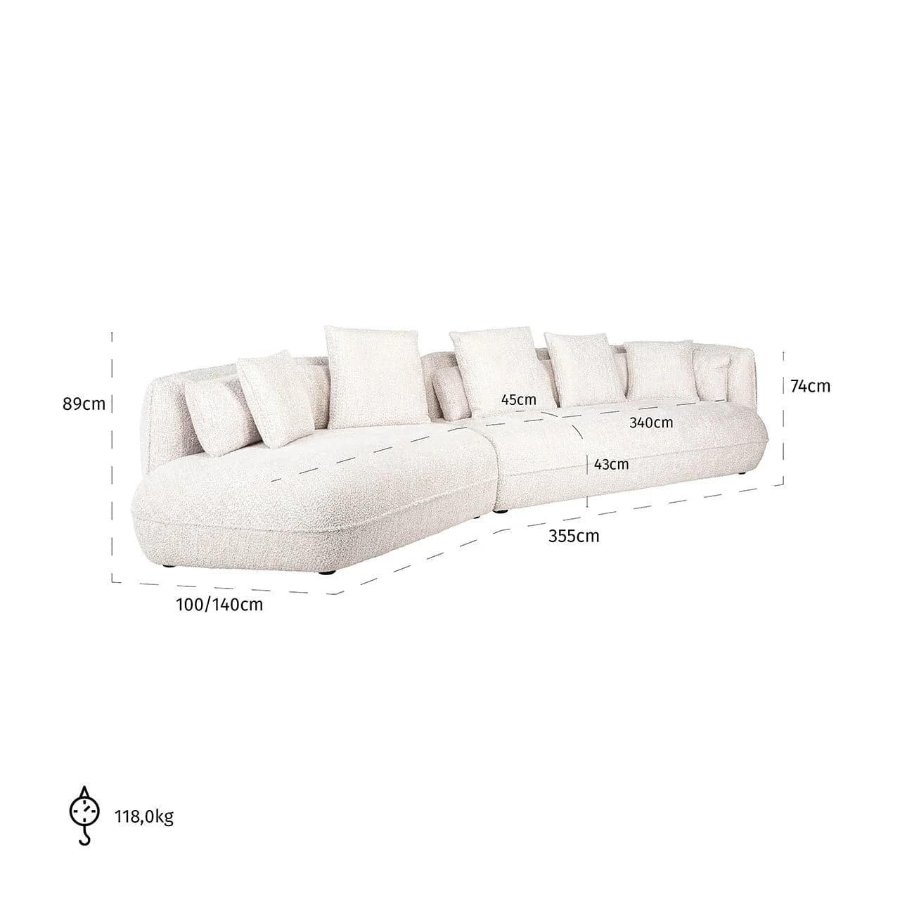 Richmond Interiors - Sofa Rodina lovely cream 4-Sitzer Sofa Richmond Interiors