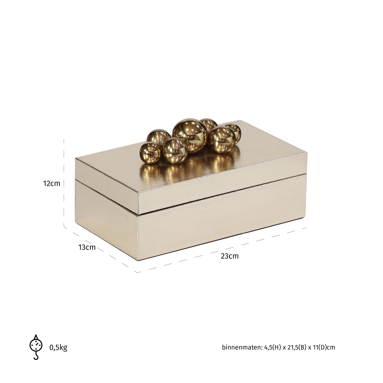 Richmond Interiors Aufbewahrungsbox Norah gold Aufbewahrungsbox Richmond Interiors