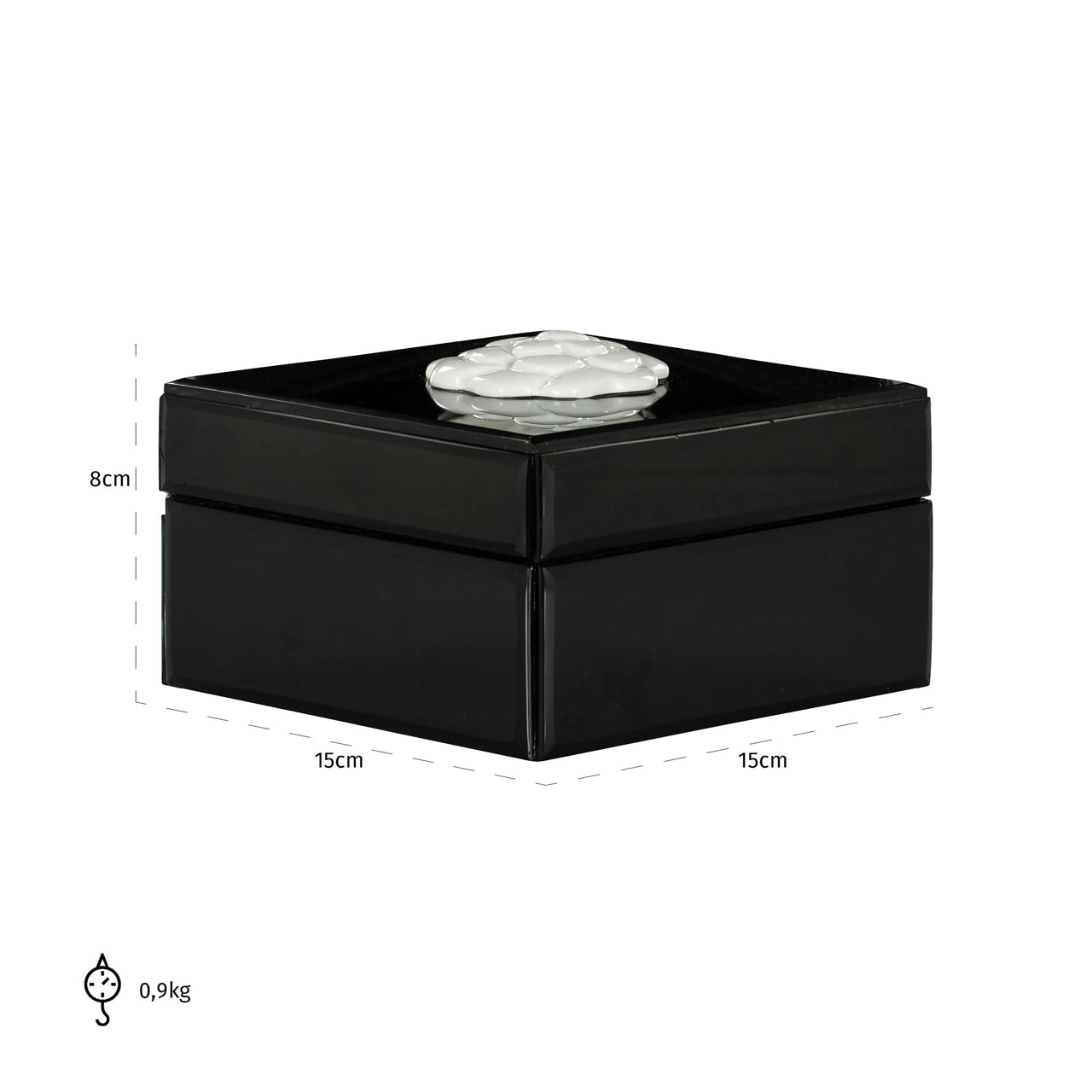 Richmond Interiors Aufbewahrungsbox Lune black/white Aufbewahrungsbox Richmond Interiors