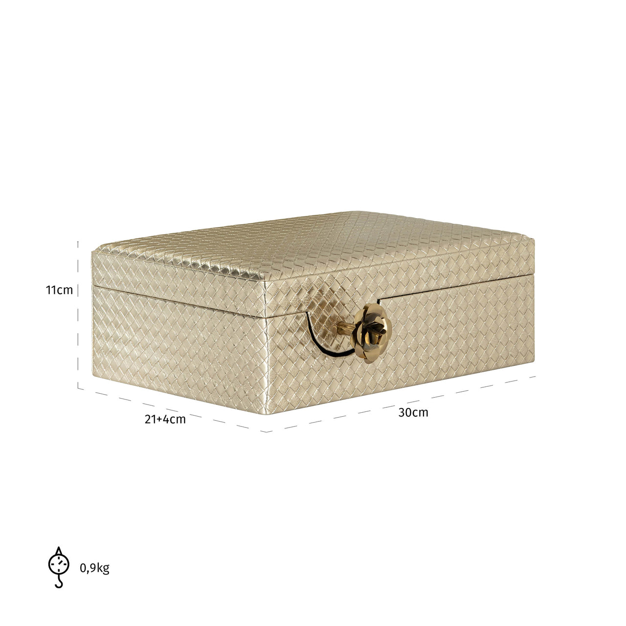 Richmond Interiors Aufbewahrungsbox Trace gold large Aufbewahrungsbox Richmond Interiors