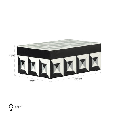 Richmond Interiors Aufbewahrungsbox Licia black/white Aufbewahrungsbox Richmond Interiors