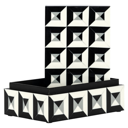Richmond Interiors Aufbewahrungsbox Licia black/white Aufbewahrungsbox Richmond Interiors