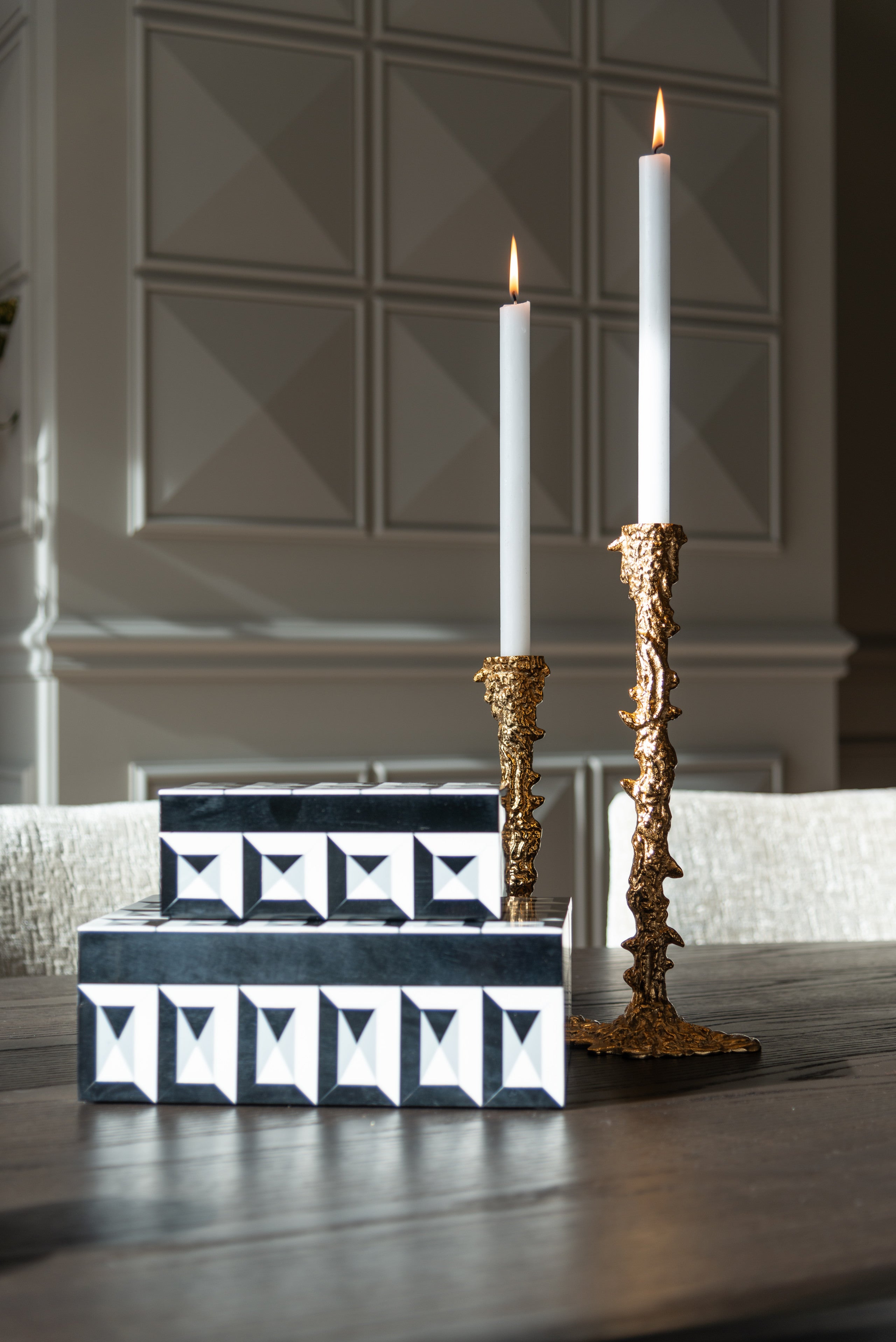 Richmond Interiors Aufbewahrungsbox Licia black/white Aufbewahrungsbox Richmond Interiors