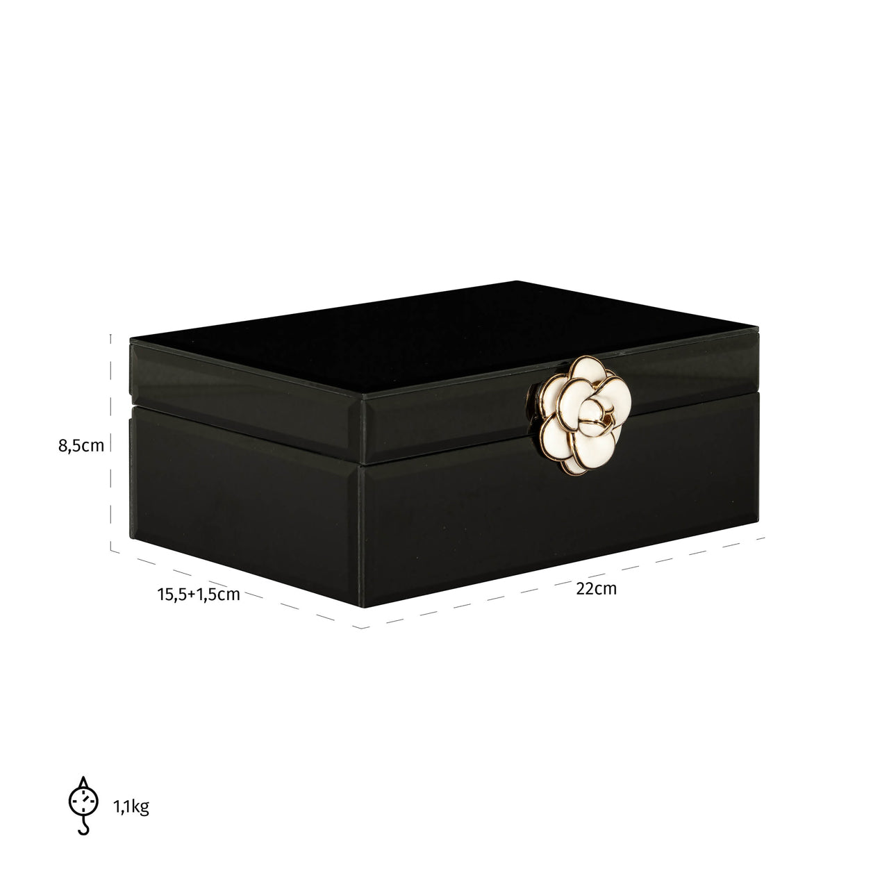 Richmond Interiors Aufbewahrungsbox Vivy black small Aufbewahrungsbox Richmond Interiors