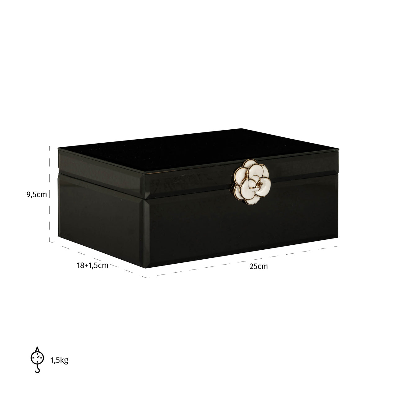 Richmond Interiors Aufbewahrungsbox Vivy black large Aufbewahrungsbox Richmond Interiors