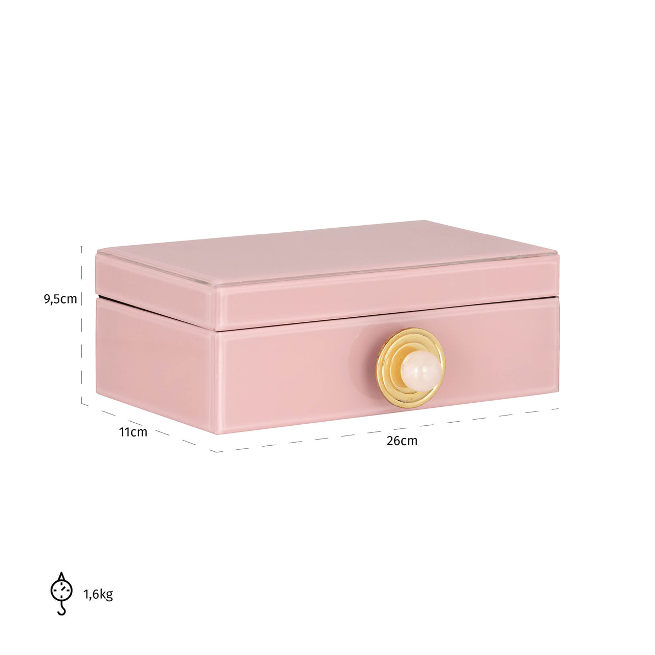 Richmond Interiors Aufbewahrungsbox Jamila pink large Aufbewahrungsbox Richmond Interiors