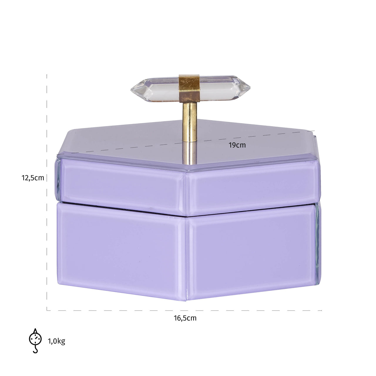 Richmond Interiors Aufbewahrungsbox Jutta purple small Aufbewahrungsbox Richmond Interiors