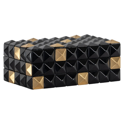 Richmond Interiors Aufbewahrungsbox Velicia black/gold Aufbewahrungsbox Richmond Interiors