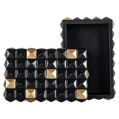 Richmond Interiors Aufbewahrungsbox Velicia black/gold Aufbewahrungsbox Richmond Interiors
