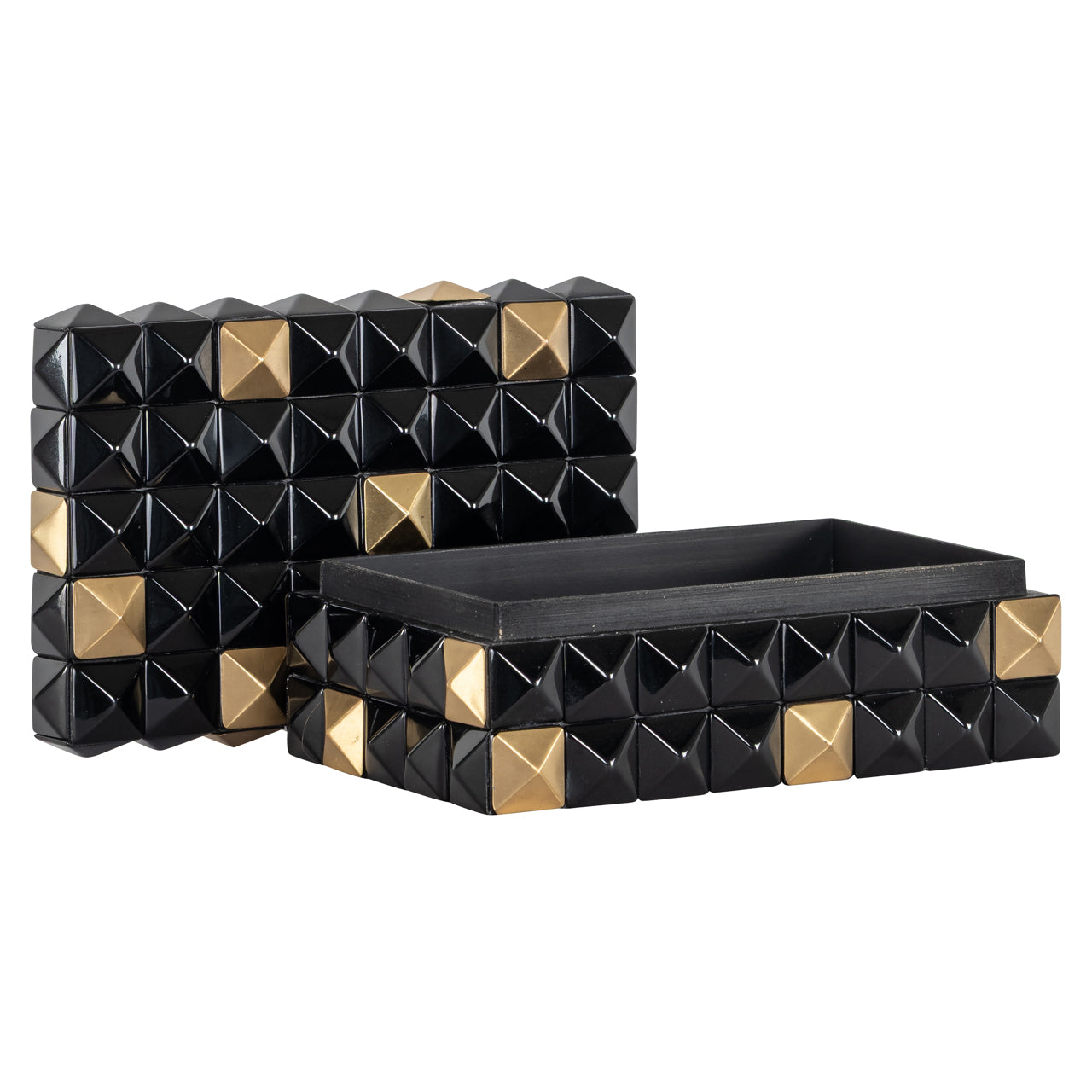 Richmond Interiors Aufbewahrungsbox Velicia black/gold Aufbewahrungsbox Richmond Interiors