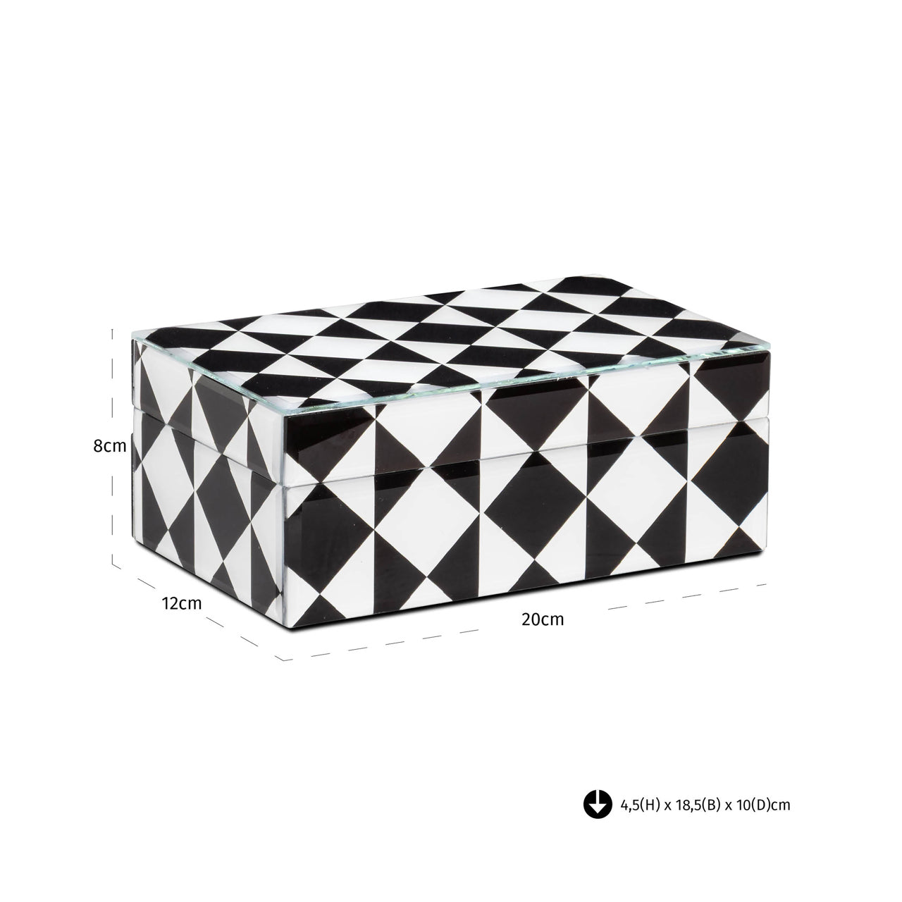 Richmond Interiors Aufbewahrungsbox Silas black/white small Aufbewahrungsbox Richmond Interiors