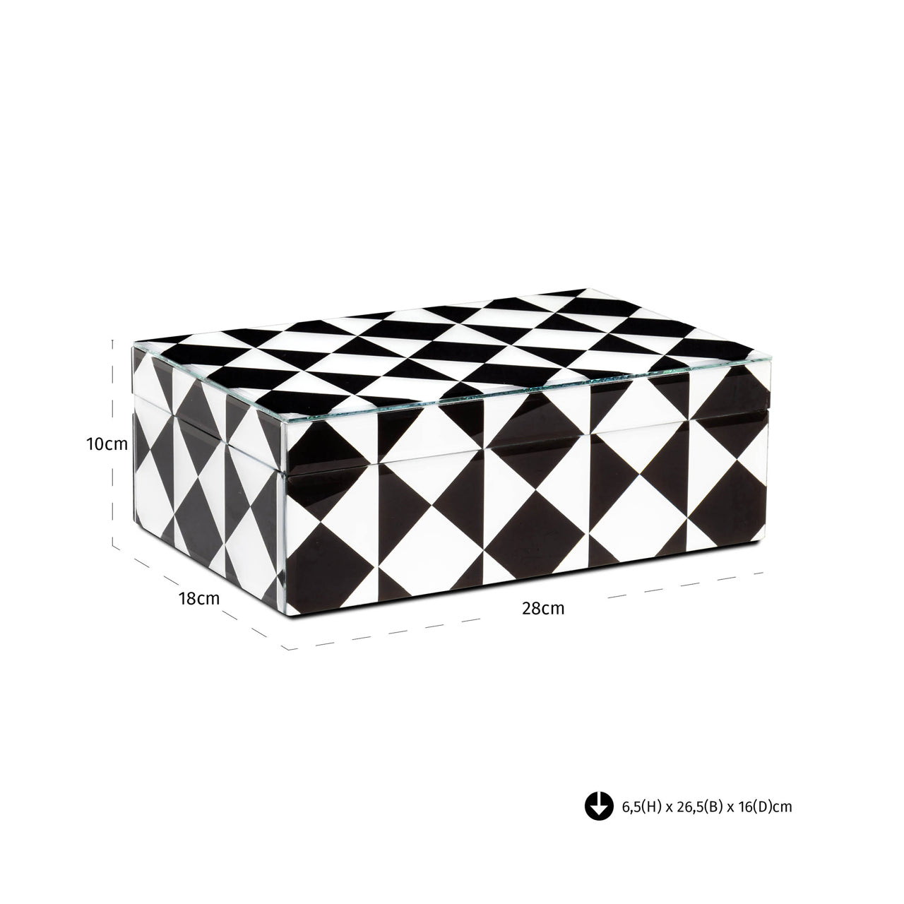 Richmond Interiors Aufbewahrungsbox Silas black/white large Aufbewahrungsbox Richmond Interiors