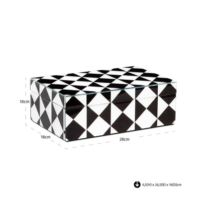 Richmond Interiors Aufbewahrungsbox Silas black/white large Aufbewahrungsbox Richmond Interiors