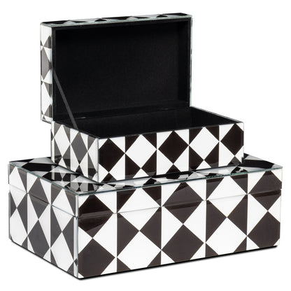 Richmond Interiors Aufbewahrungsbox Silas black/white large Aufbewahrungsbox Richmond Interiors