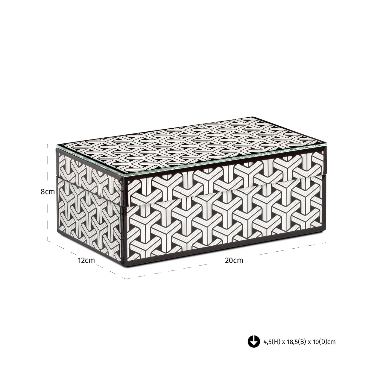 Richmond Interiors Aufbewahrungsbox Feliz black/white small Aufbewahrungsbox Richmond Interiors