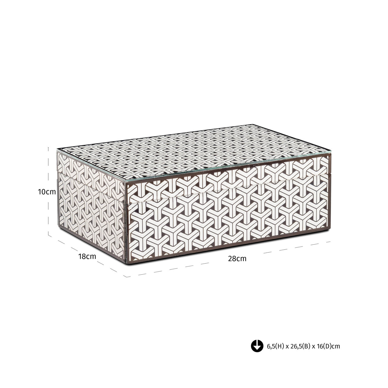 Richmond Interiors Aufbewahrungsbox Feliz black/white large Aufbewahrungsbox Richmond Interiors
