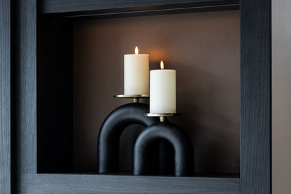 Richmond Interiors Kerzenhalter Livi black/gold large Kerzenhalter Richmond Interiors