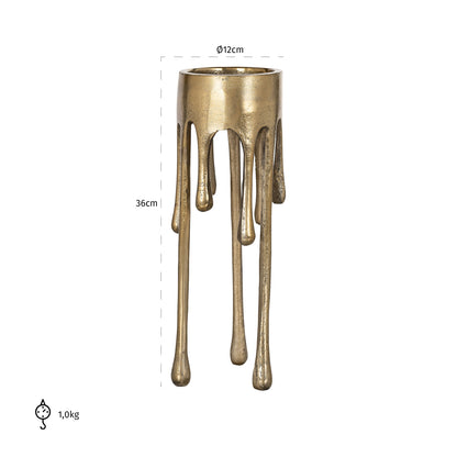 Richmond Interiors Kerzenhalter Lorin brushed gold small Richmond Interiors