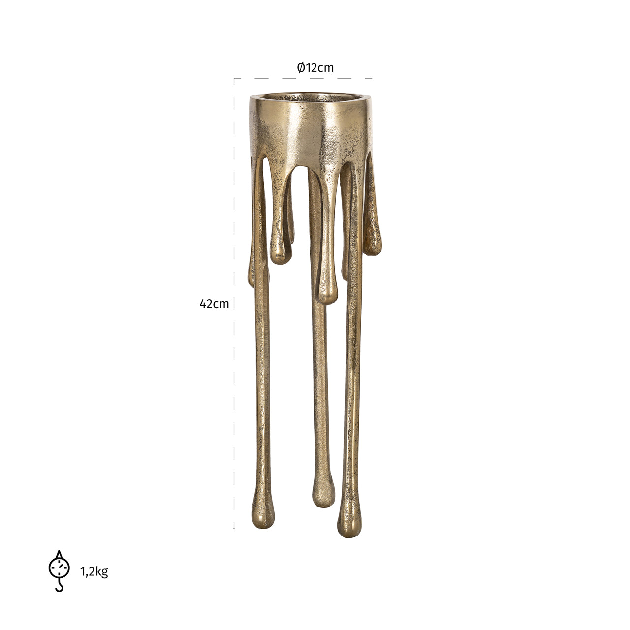 Richmond Interiors Kerzenhalter Lorin brushed gold large Kerzenhalter Richmond Interiors