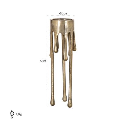 Richmond Interiors Kerzenhalter Lorin brushed gold large Kerzenhalter Richmond Interiors